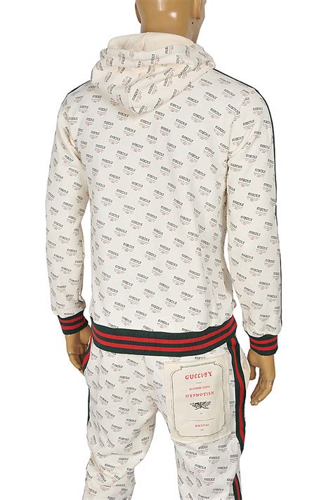 gucci sweat suit white|Gucci jogging suits for men.